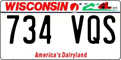 WI license plate 734VQS
