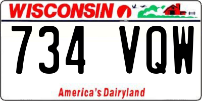 WI license plate 734VQW