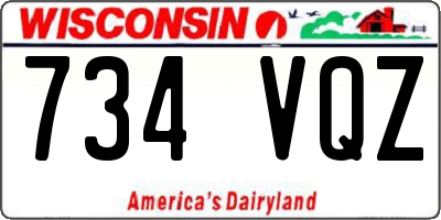 WI license plate 734VQZ