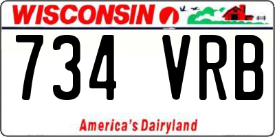 WI license plate 734VRB