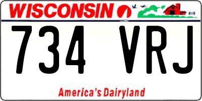 WI license plate 734VRJ