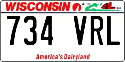 WI license plate 734VRL