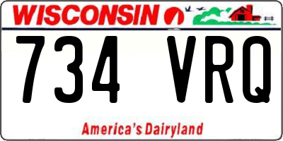 WI license plate 734VRQ