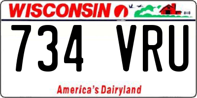 WI license plate 734VRU