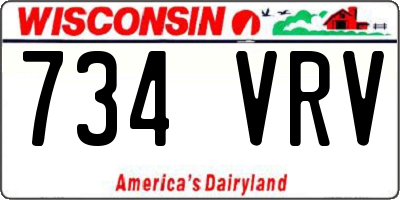 WI license plate 734VRV