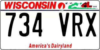 WI license plate 734VRX