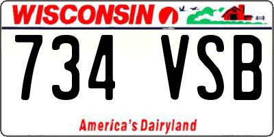 WI license plate 734VSB
