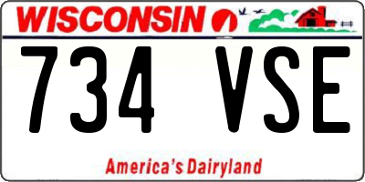 WI license plate 734VSE