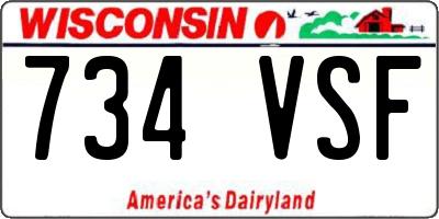 WI license plate 734VSF