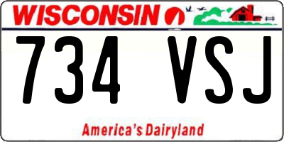 WI license plate 734VSJ