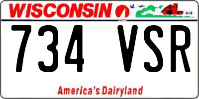 WI license plate 734VSR