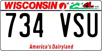 WI license plate 734VSU