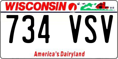 WI license plate 734VSV