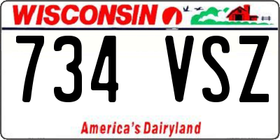 WI license plate 734VSZ