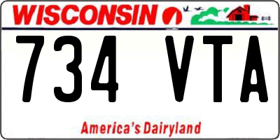 WI license plate 734VTA