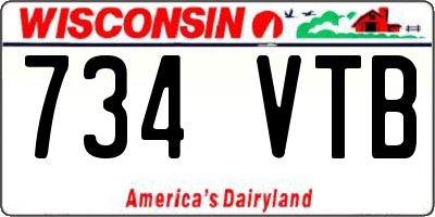 WI license plate 734VTB