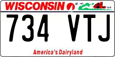 WI license plate 734VTJ