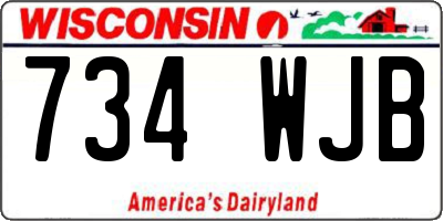 WI license plate 734WJB