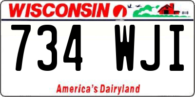 WI license plate 734WJI