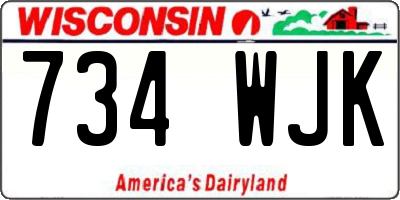 WI license plate 734WJK
