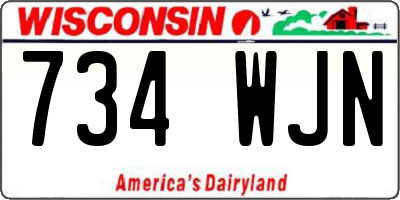 WI license plate 734WJN