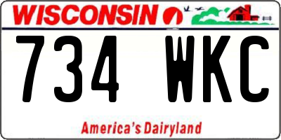 WI license plate 734WKC