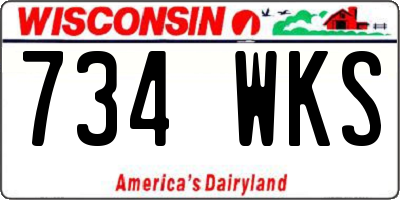 WI license plate 734WKS