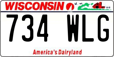 WI license plate 734WLG