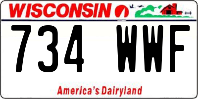 WI license plate 734WWF