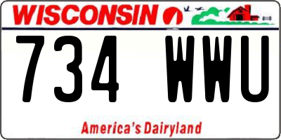 WI license plate 734WWU