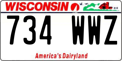 WI license plate 734WWZ