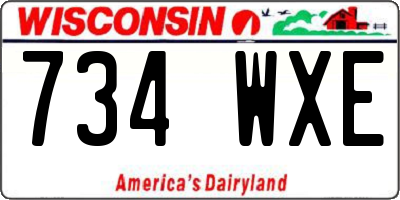WI license plate 734WXE