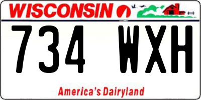 WI license plate 734WXH