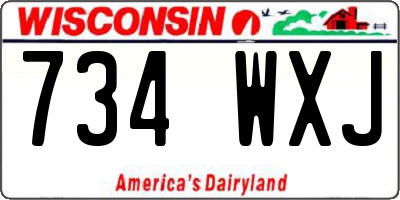 WI license plate 734WXJ