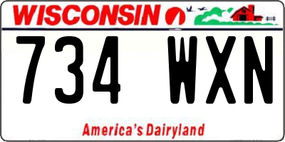 WI license plate 734WXN