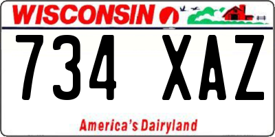 WI license plate 734XAZ