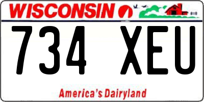 WI license plate 734XEU
