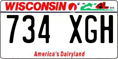 WI license plate 734XGH