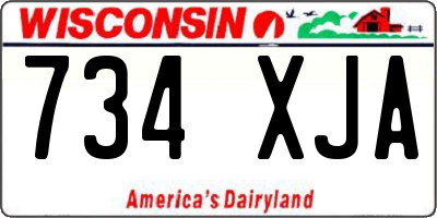 WI license plate 734XJA