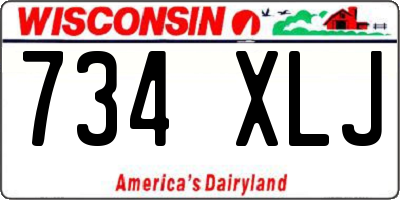 WI license plate 734XLJ