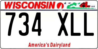 WI license plate 734XLL