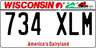 WI license plate 734XLM