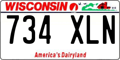 WI license plate 734XLN