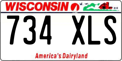 WI license plate 734XLS