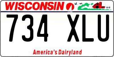 WI license plate 734XLU