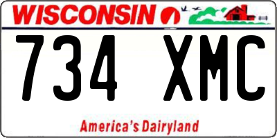 WI license plate 734XMC