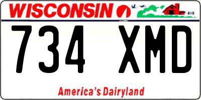 WI license plate 734XMD