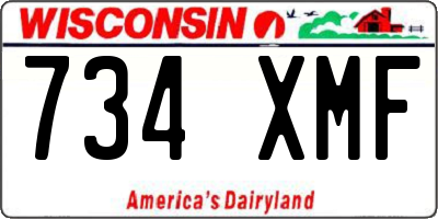 WI license plate 734XMF