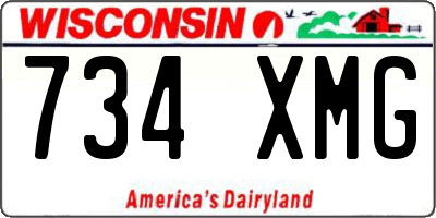 WI license plate 734XMG