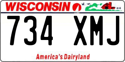 WI license plate 734XMJ